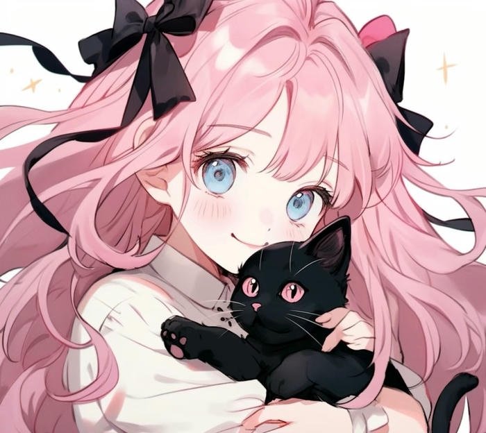 anime nữ tóc hồng ngơ ngác bối bời