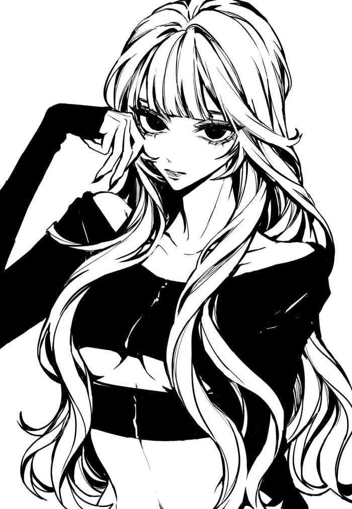 anime nữ trắng đen sầu muộn triền miên