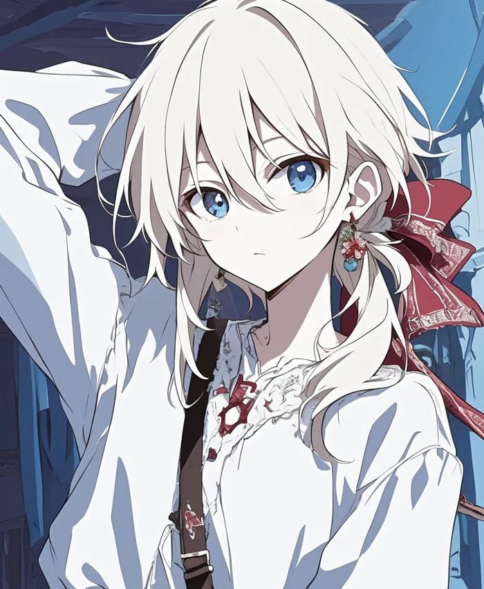 anime tóc trắng nữ đẹp hiếm xuất sắc