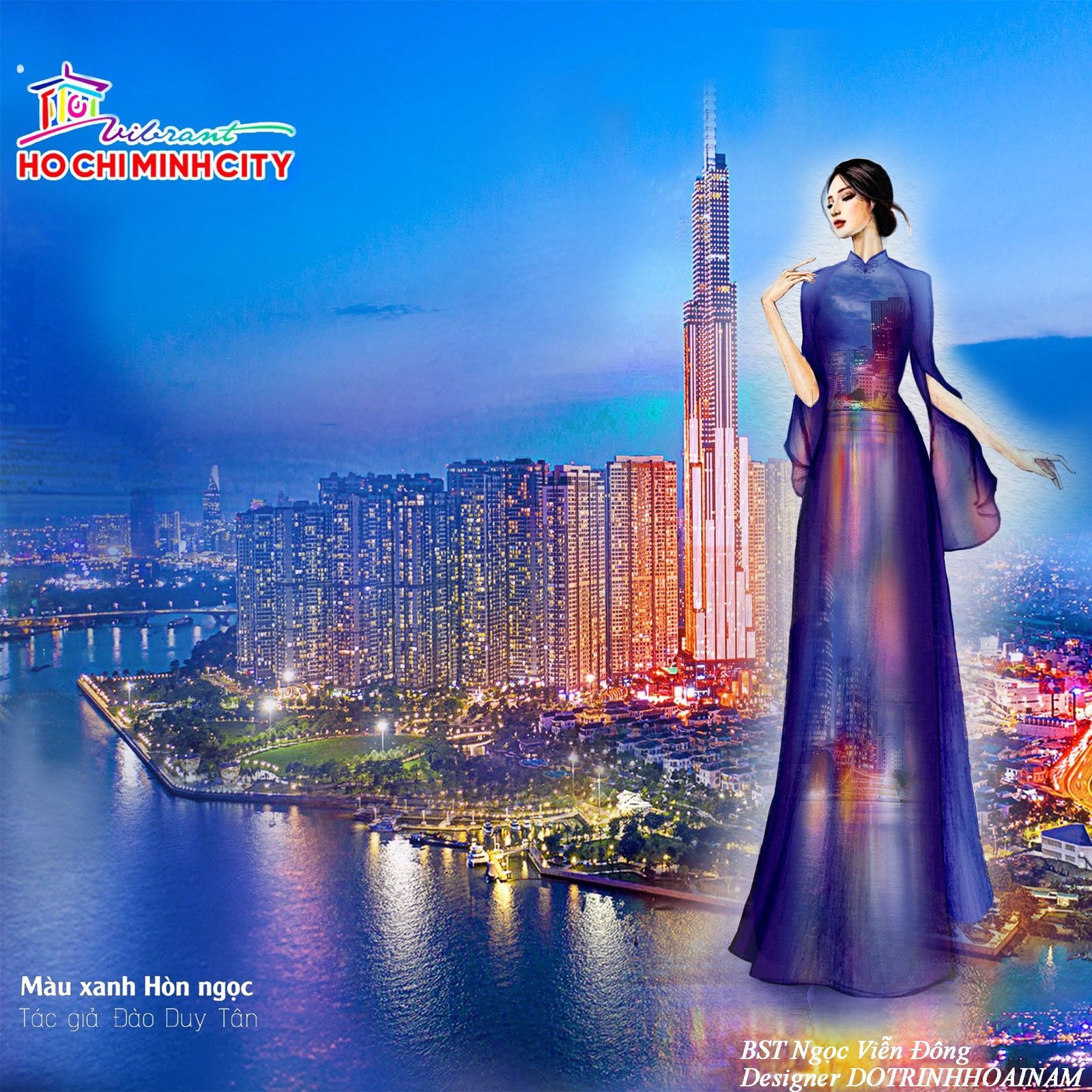 Áo dài 'Ngọc Viễn Đông' quảng bá vẻ đẹp sông Sài Gòn và du lịch TP.HCM