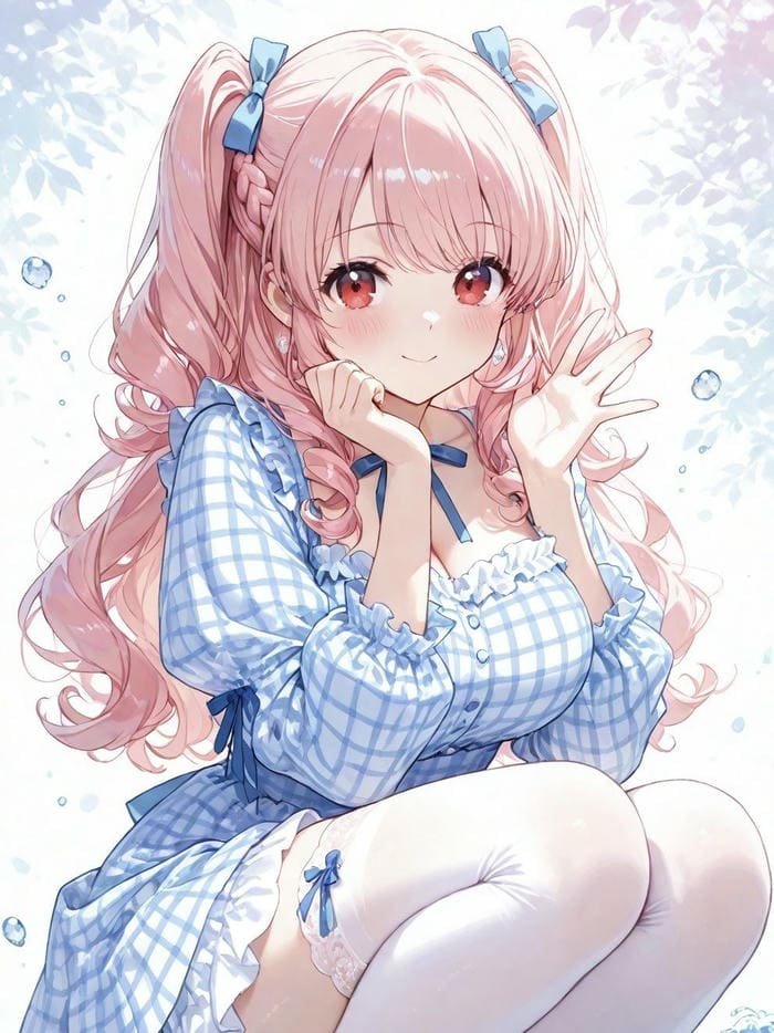 avatar anime nữ tóc hồng