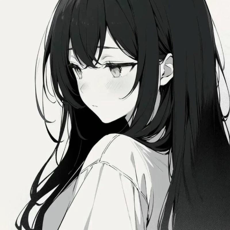 avatar đen trắng nữ phong thái bí ẩn