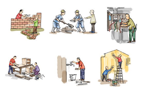 Bảng biểu so sánh đơn giá nhân công xây nhà cấp 4 theo từng hạng mục và loại hình thiết kế