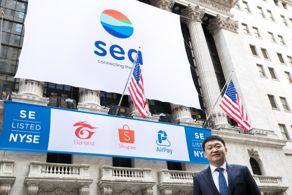 Biểu đồ thể hiện sự thay đổi về tài chính hoặc giá cổ phiếu của Sea Limited/Shopee, minh họa tình hình kinh doanh và khoản lỗ ngày càng lớn
