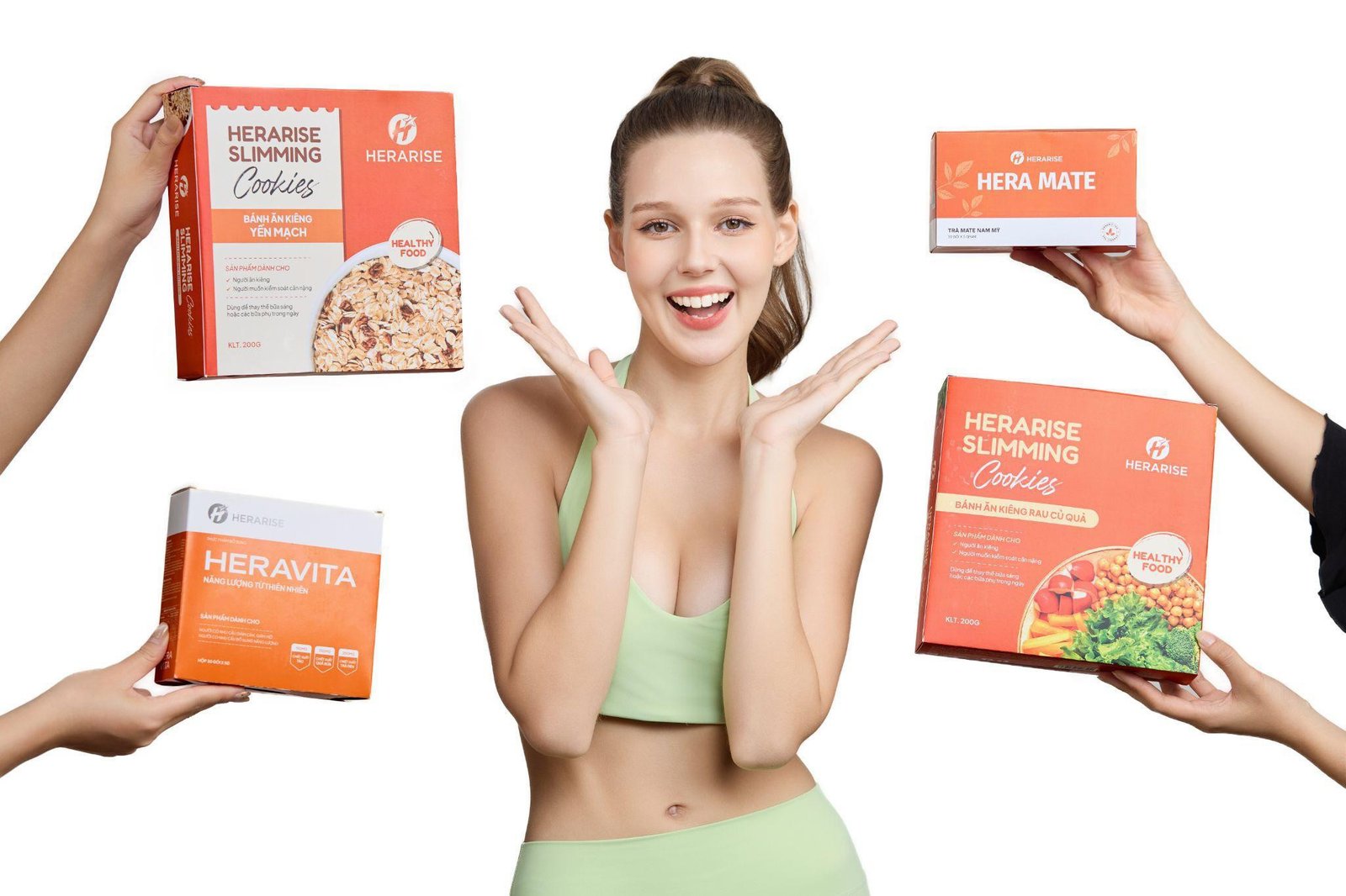 Bộ sản phẩm Herarise thế hệ mới với thiết kế bao bì hiện đại