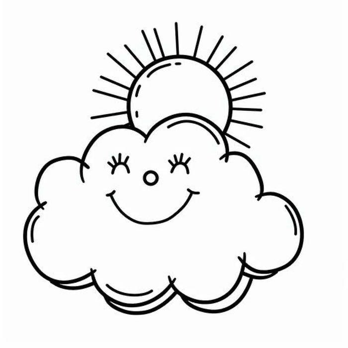 bức ảnh tô màu đám mây tinh gọn