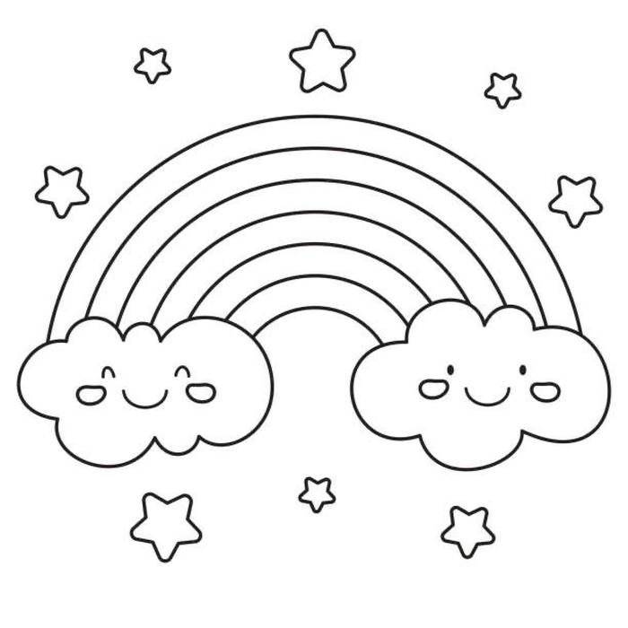 bức ảnh tô màu đám mây vui nhộn