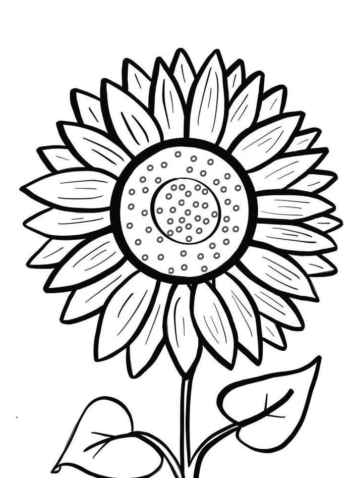 bức tranh hướng dương cho bé