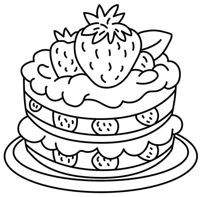 bức tranh tô màu bánh sinh nhật đẹp