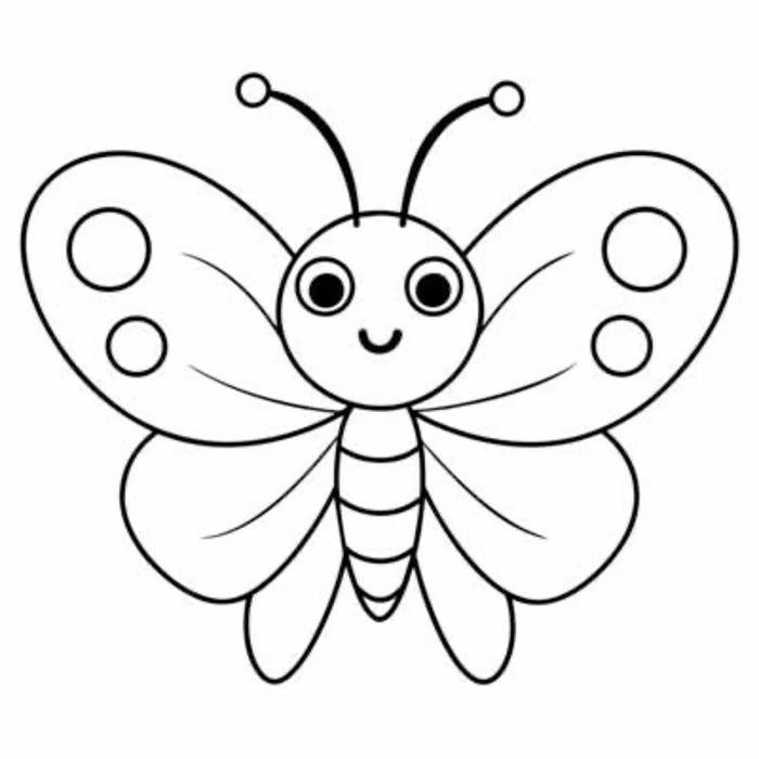 bức tranh tô màu con bướm cho trẻ