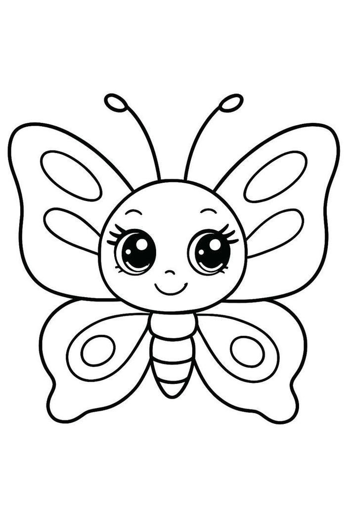 bức tranh tô màu con bướm dễ vẽ