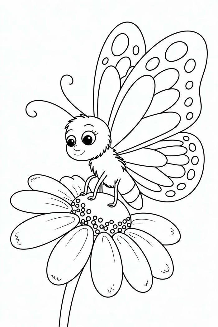 bức tranh tô màu con bướm đẹp