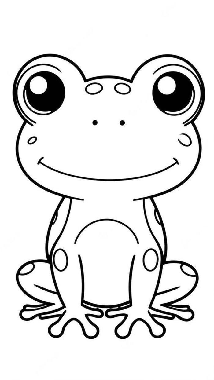 bức tranh tô màu con ếch hài hòa