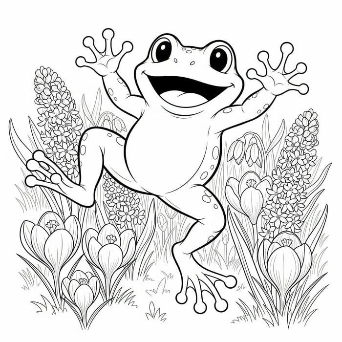 bức tranh tô màu con ếch nhìn rõ