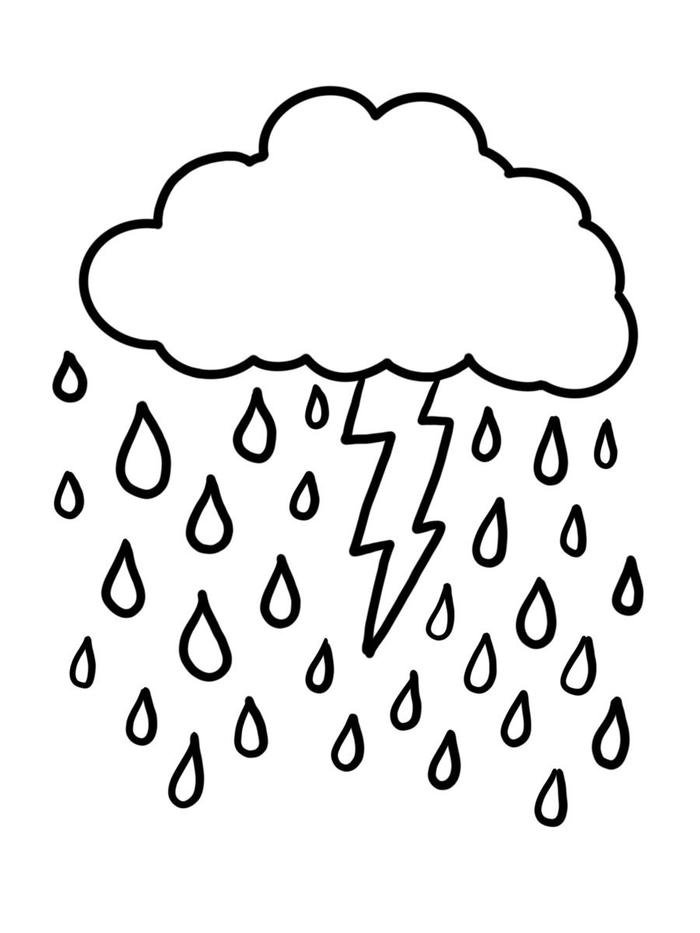 bức tranh tô màu đám mây cân đối