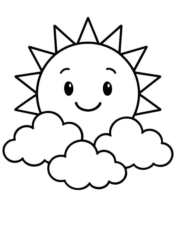 bức tranh tô màu đám mây đẹp nhất