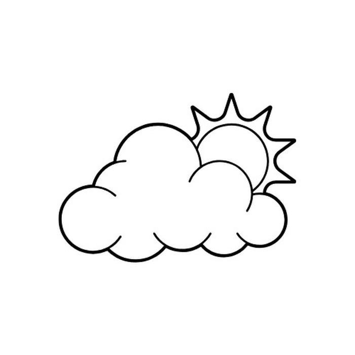 bức tranh tô màu đám mây hài hòa