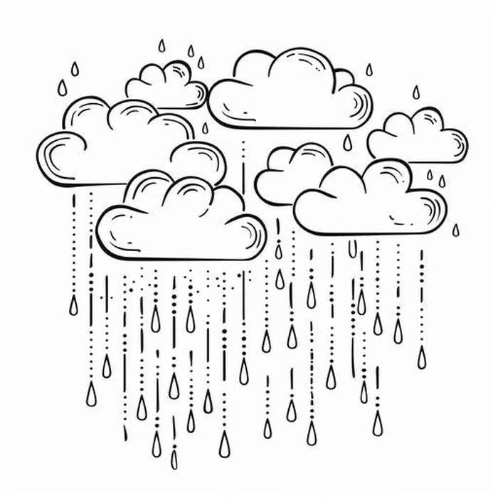 bức tranh tô màu đám mây sáng sủa