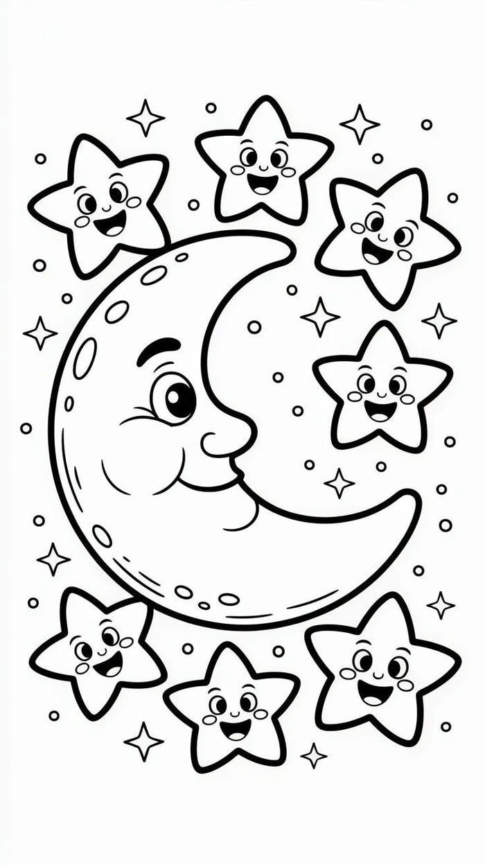 bức tranh tô màu ngôi sao cuốn hút