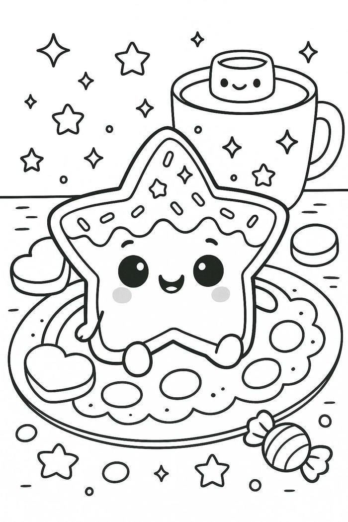 bức tranh tô màu ngôi sao sáng