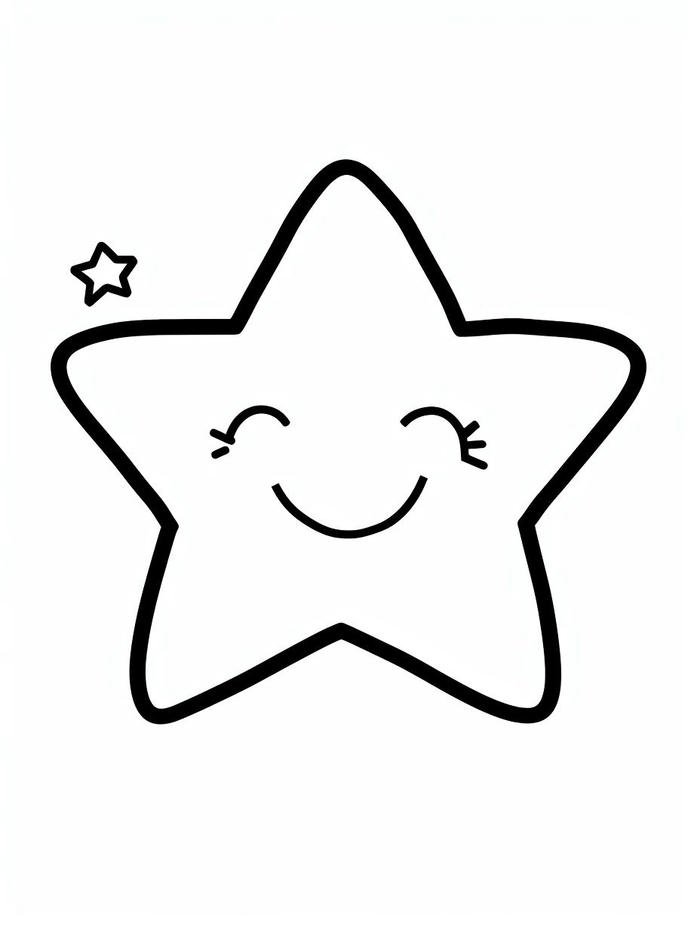 bức tranh tô màu ngôi sao xinh