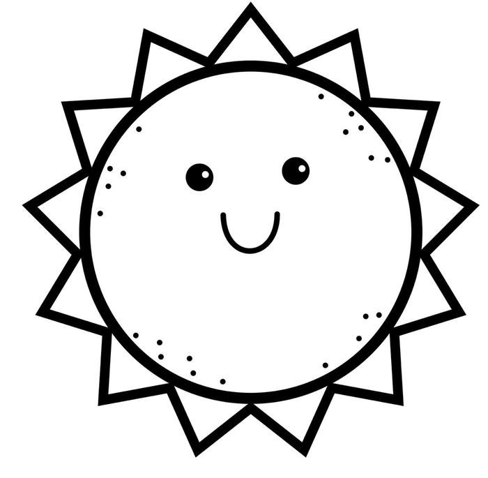 bức tranh tô màu ông mặt trời sáng