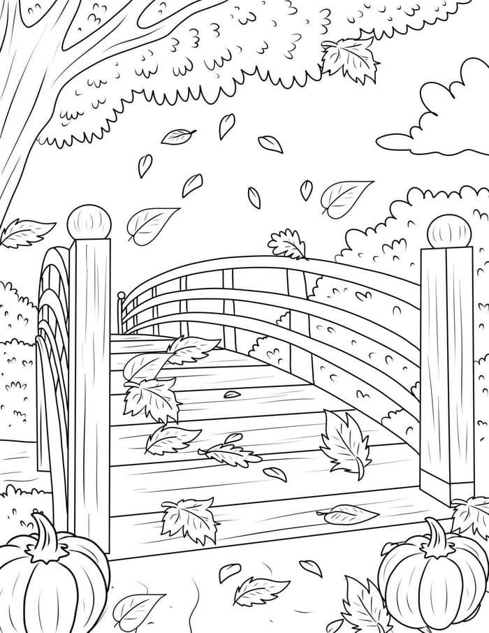 bức tranh tô màu phong cảnh cực đẹp