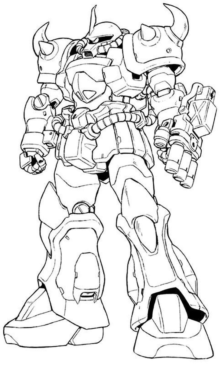 bức tranh tô màu robot dễ nhìn