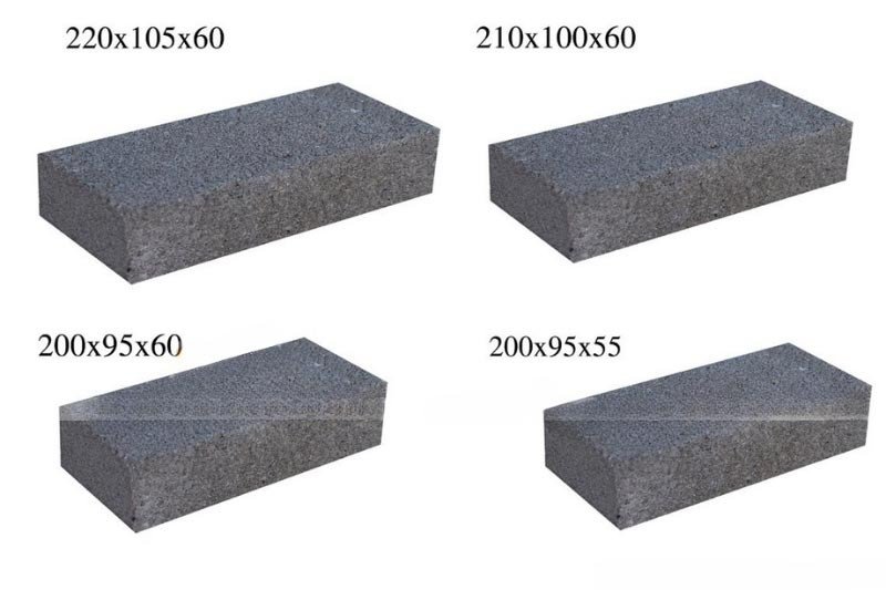 Các loại gạch xây dựng phổ biến và kích thước đa dạng