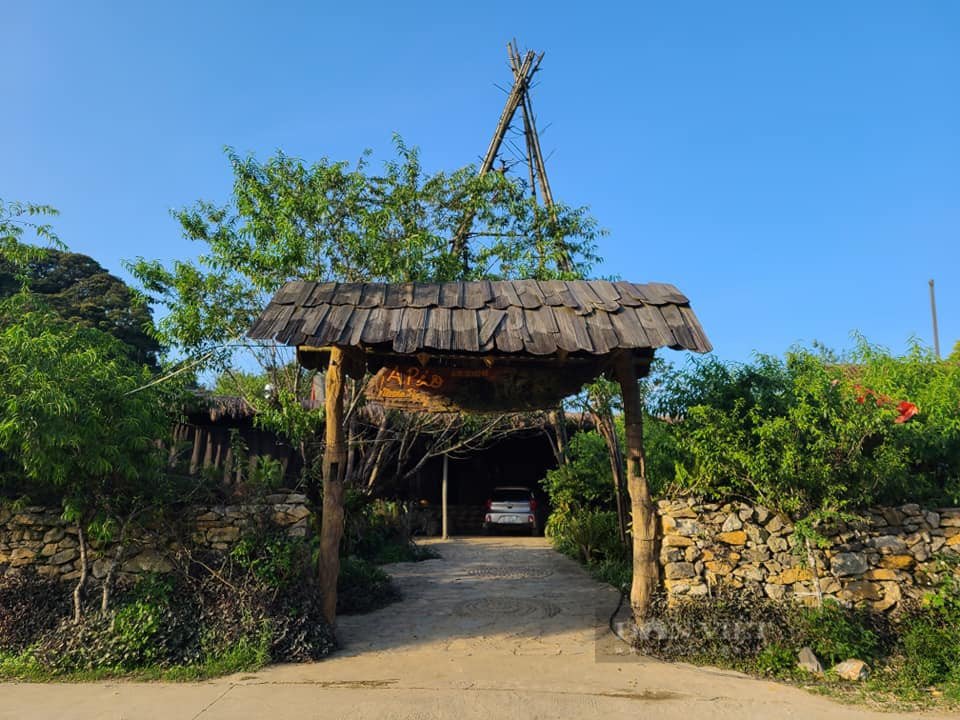 Cảnh quan buổi sáng tại homestay A Páo, mang đến sự bình yên và gần gũi với thiên nhiên