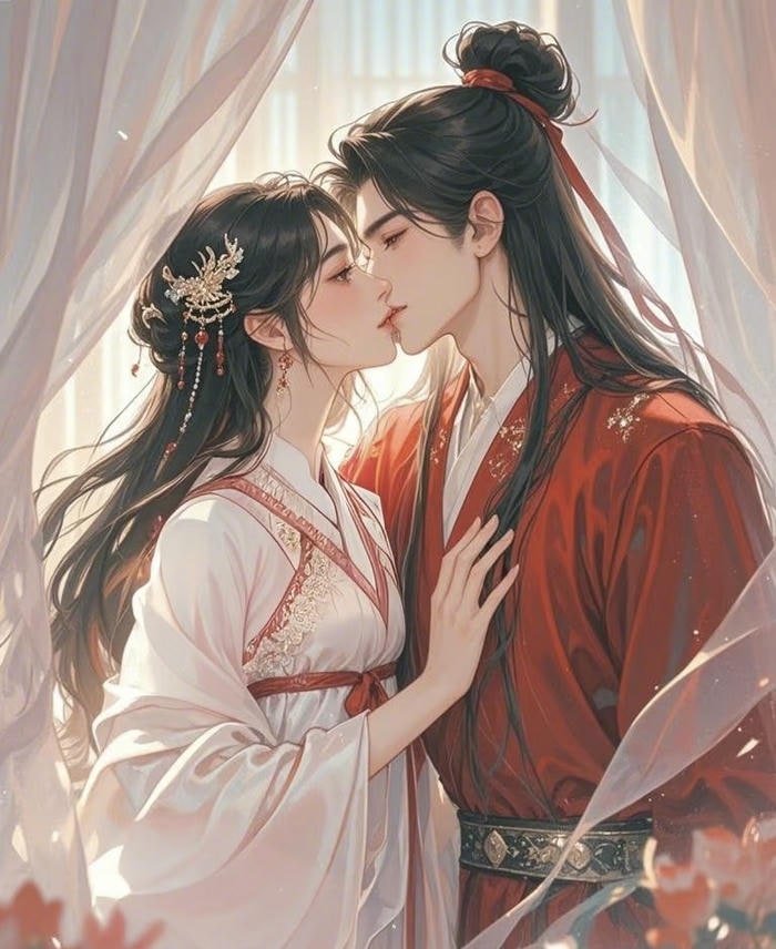 cặp đôi anime hôn nghệ thuật