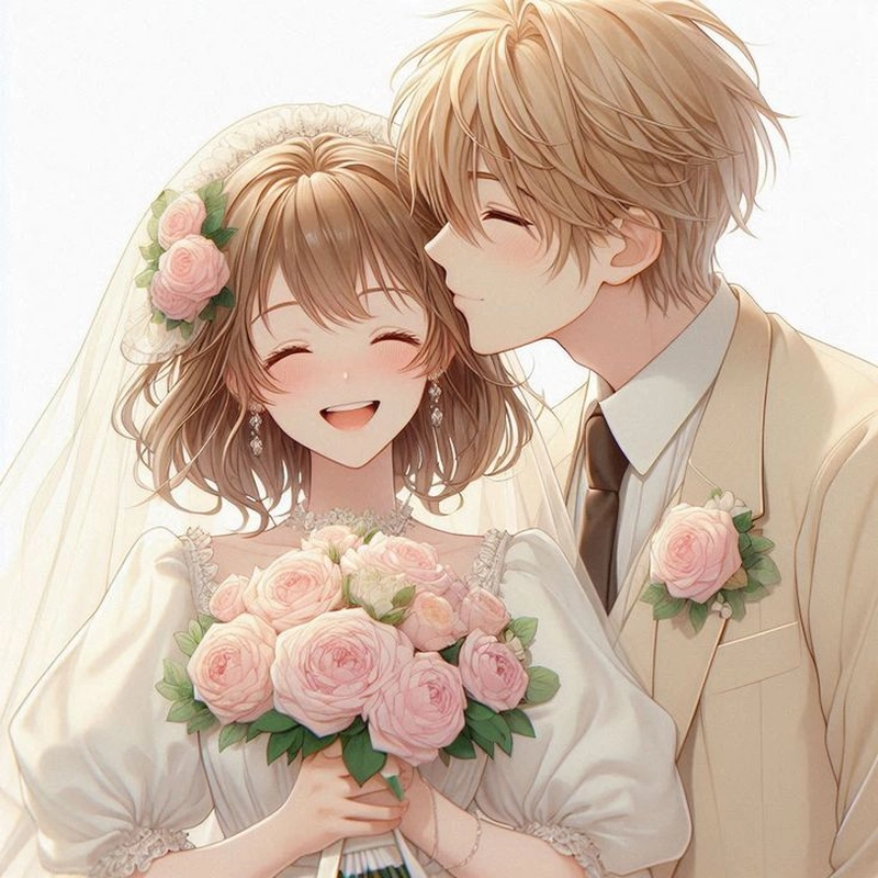 cặp đôi cô dâu chú rể anime viết nên câu chuyện tình yêu