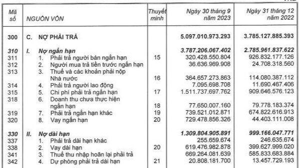 Cấu trúc tài sản và nguồn vốn của VNG