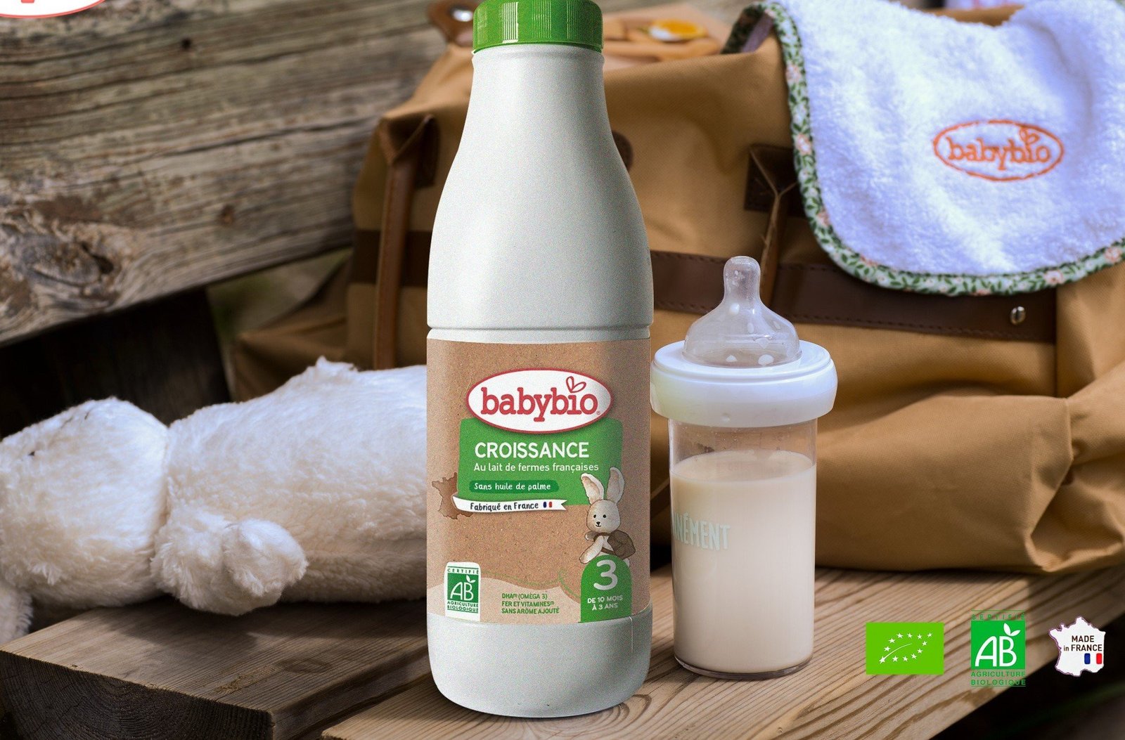 chai sữa dinh dưỡng hữu cơ Babybio pha sẵn cho bé 1 tuổi tiện lợi