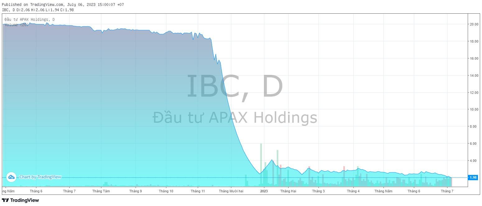 Cổ phiếu IBC của Apax Holdings bị bán giải chấp bởi công ty chứng khoán, liên quan Egroup và Shark Thủy