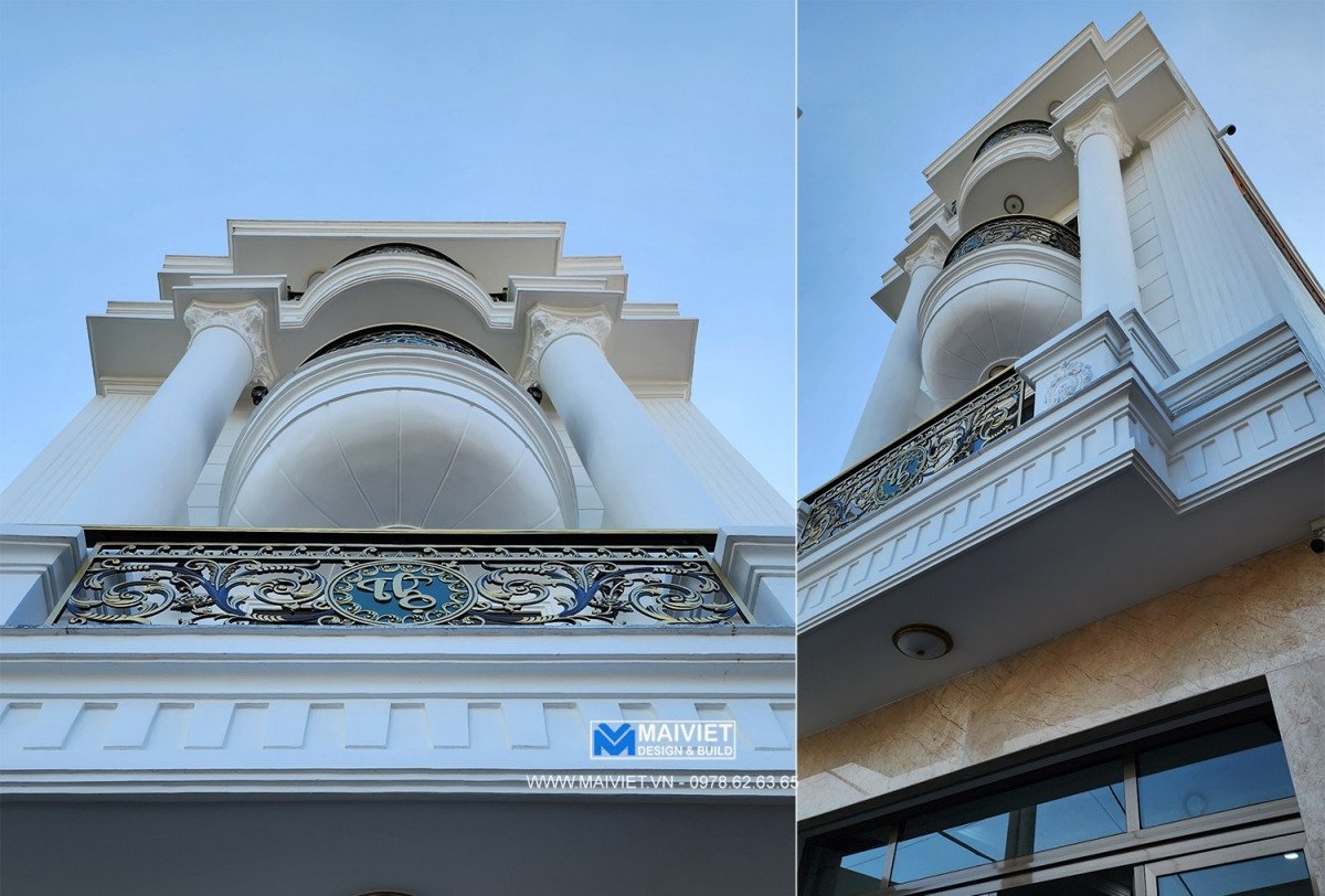 Công trình xây nhà phần thô tân cổ điển