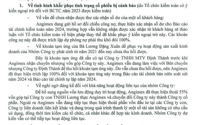 Công ty Xuất Nhập khẩu An Giang AGM đối mặt tình trạng cổ phiếu bị cảnh báo và kiểm soát