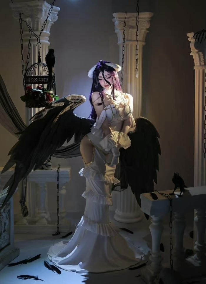 cosplay albedo chụp ảnh nghệ thuật