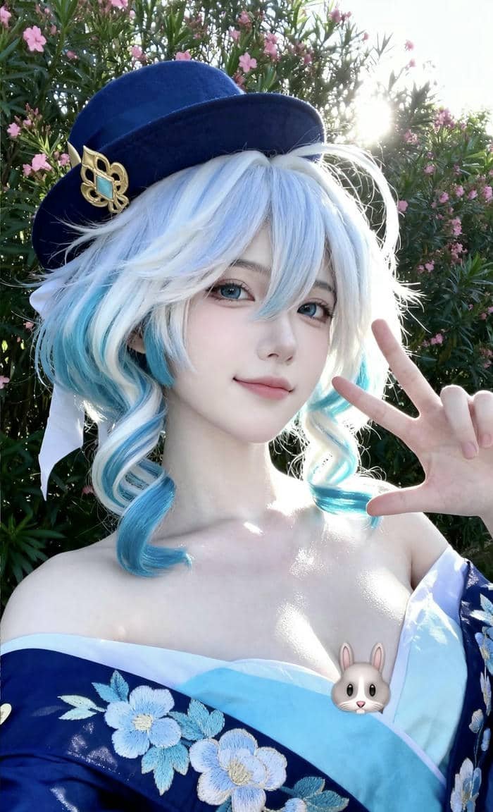 cosplay furina chụp ảnh nhẹ nhàng