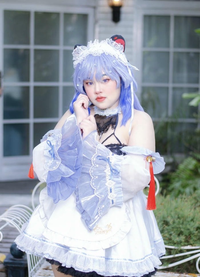cosplay ganyu mái tóc mềm mại