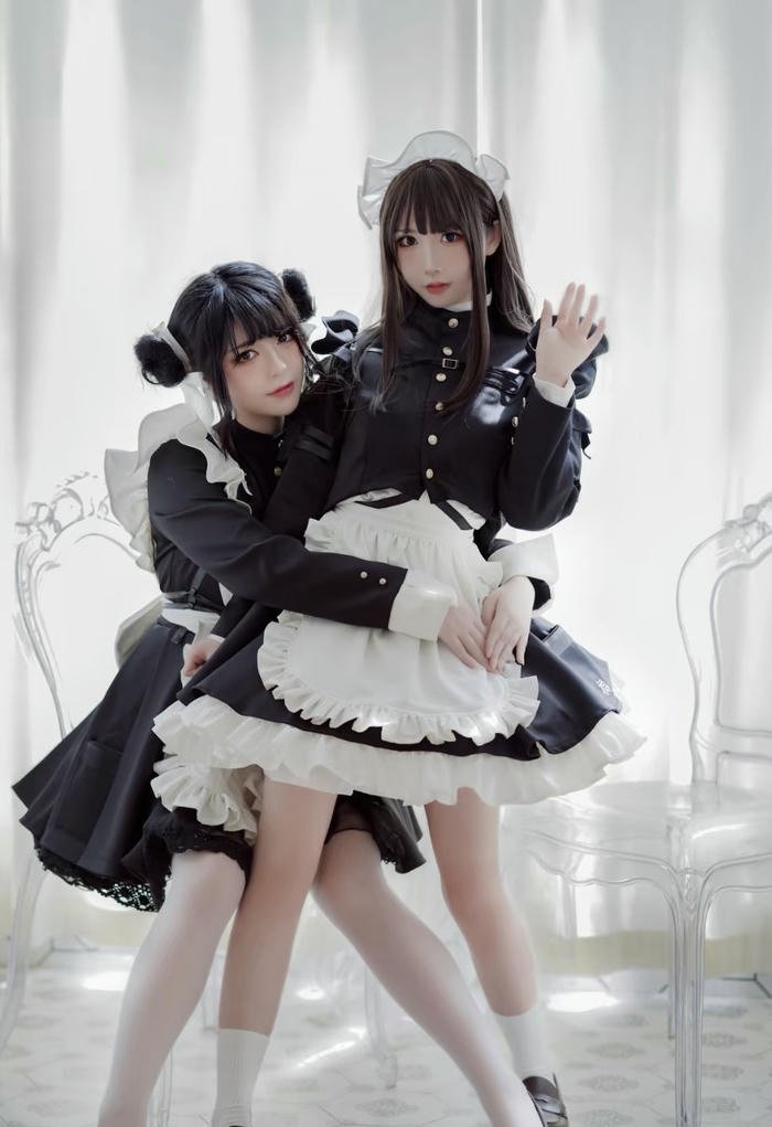 cosplay maid váy hầu truyền thống