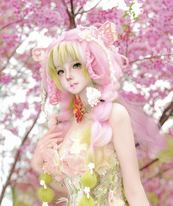 cosplay mitsuri tạo hình ngọt nhẹ