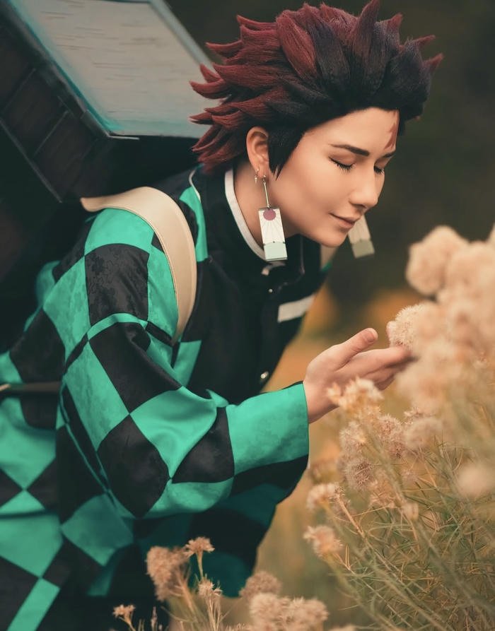 cosplay tanjiro ngoại hình ưa nhìn