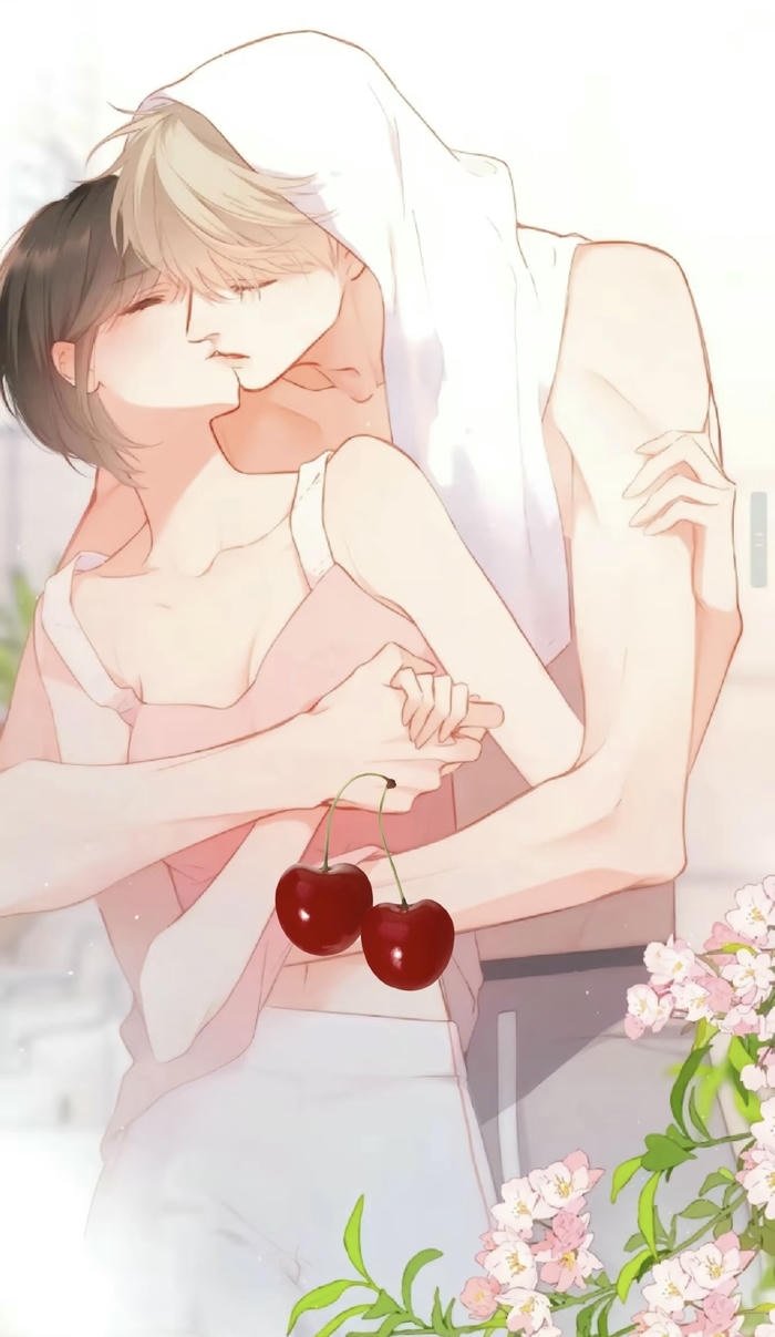 đôi tình yêu anime chạm môi