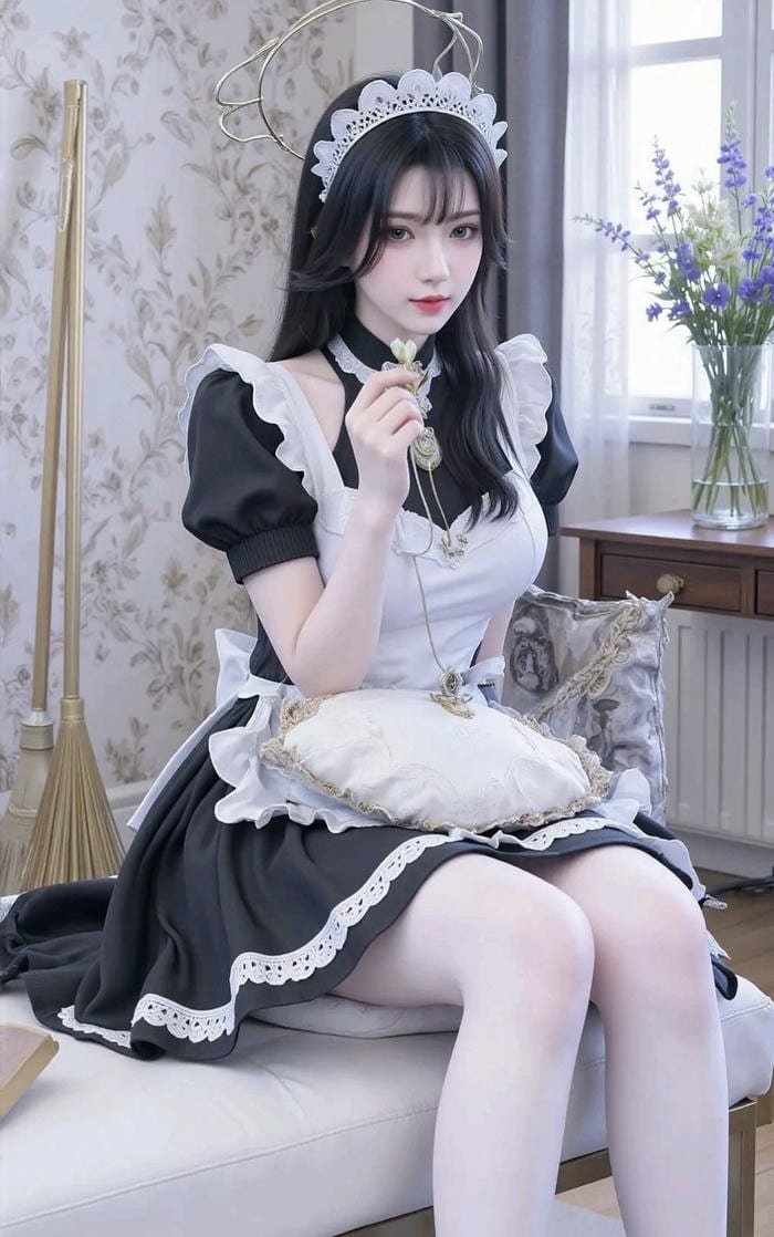 gái xinh cosplay maid dịu dàng