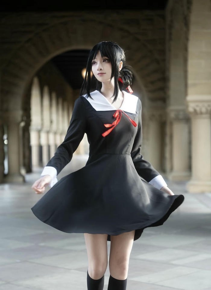 gái xinh kaguya cosplay đồng phục