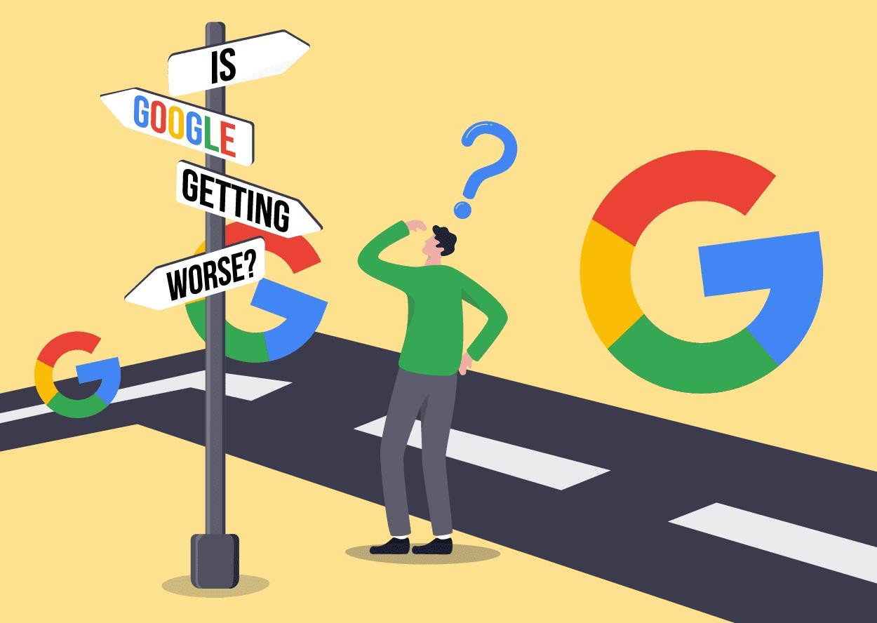 Giao diện kết quả Google Search trên thiết bị di động cho thấy sự thay đổi về hiển thị quảng cáo và nội dung.