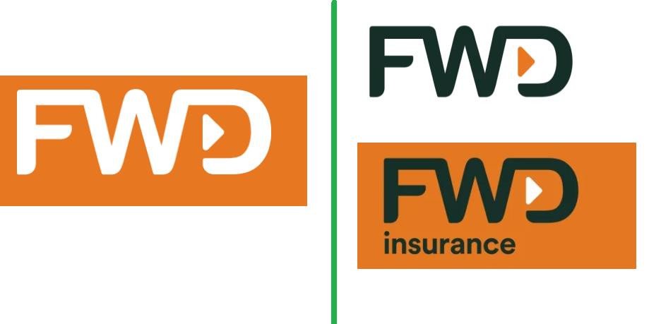 Hai logo FWD Việt Nam cho thấy sự tương đồng
