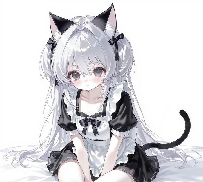hầu gái anime mắt long lanh