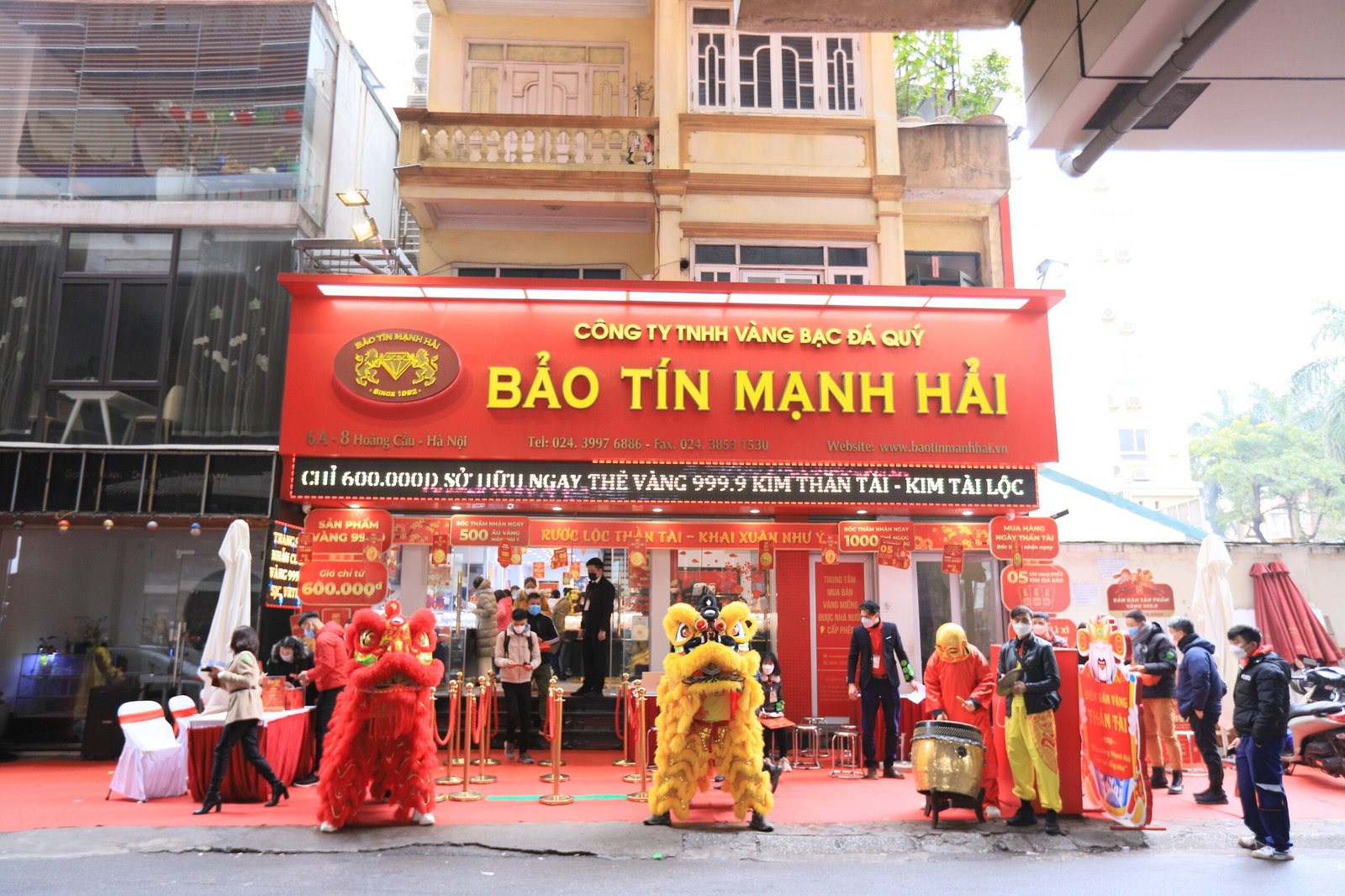 Hệ thống cửa hàng vàng Bảo Tín Mạnh Hải